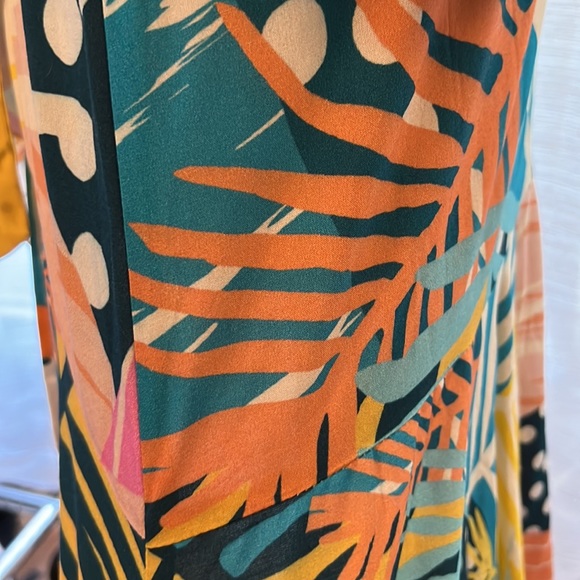 Anthropologie Misty Maxi Asymmetric Dress Multicolor Abstract Print Size Small - Picture 7 of 7